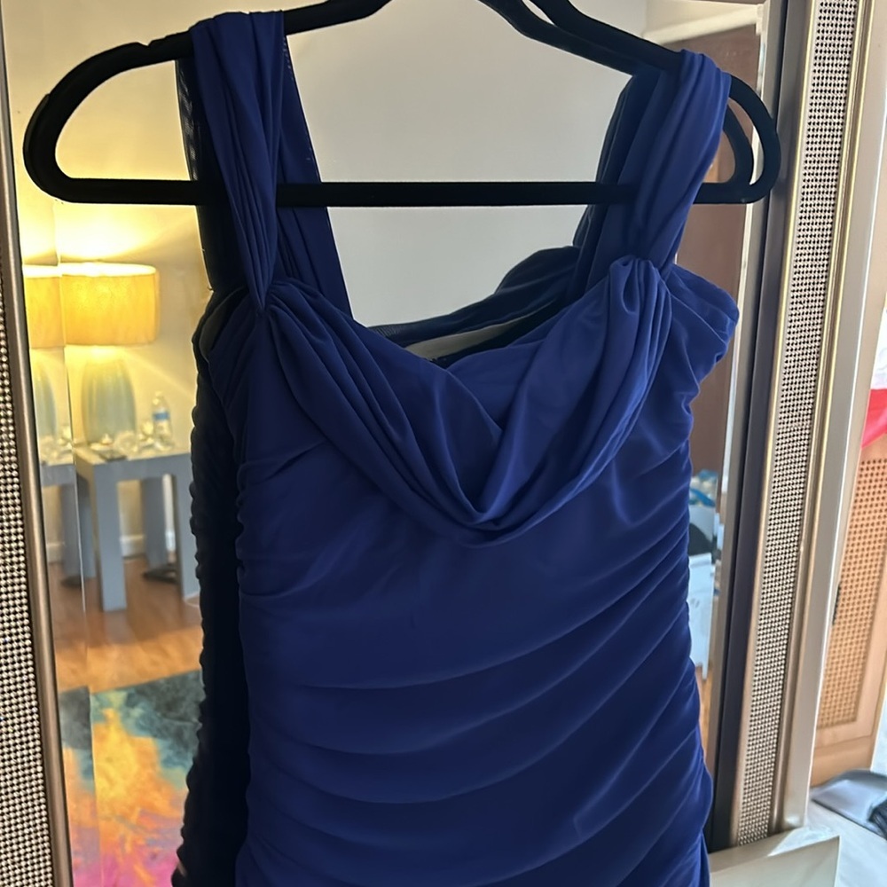 PRETTYGARDEN Womens Off The Shoulder Ruched Bodycon Sleeveless Party Midi Dress - Picture 7 of 10